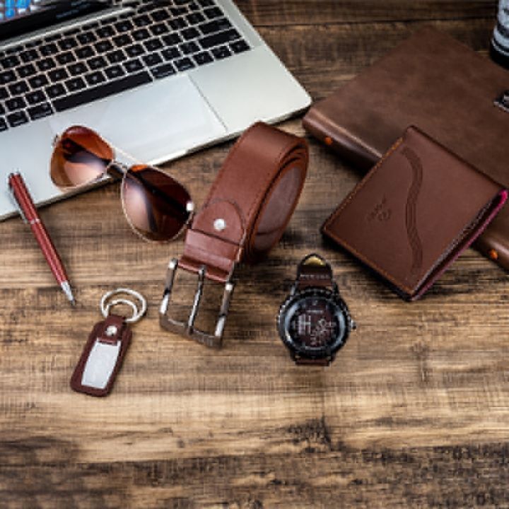 Valentine Sale JESOU Classic Men Luxury Gift Set Man Gift Dad Gift Husband Gift Boyfriend Gift Male Gift Christmas Xmas Valentines Gifts Gift Idea Men Gifts (Sunglasses Belt Watch Wallet Keychain)