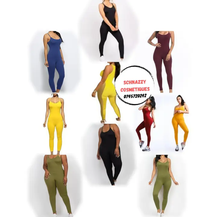One Piece Solid Color Lightweight Trendy Women Jumpsuit Cami Sleeveless Spaghetti Strap Skinny Leg Playsuit Romper One Size Fit 8-14 (28-34) Casual Legging Bottom Leisure Style