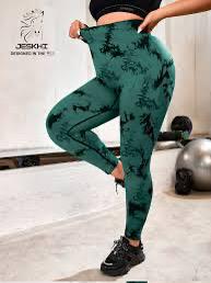 Tie Dye Pattern Print Women Workout Gym Fitness Leggings One Size Fits All Breathable Lightweight Soft Quick Dry Figure Shaping Sculpts High Waist Tummy Control Yoga Gym Running Athleisure Leggings