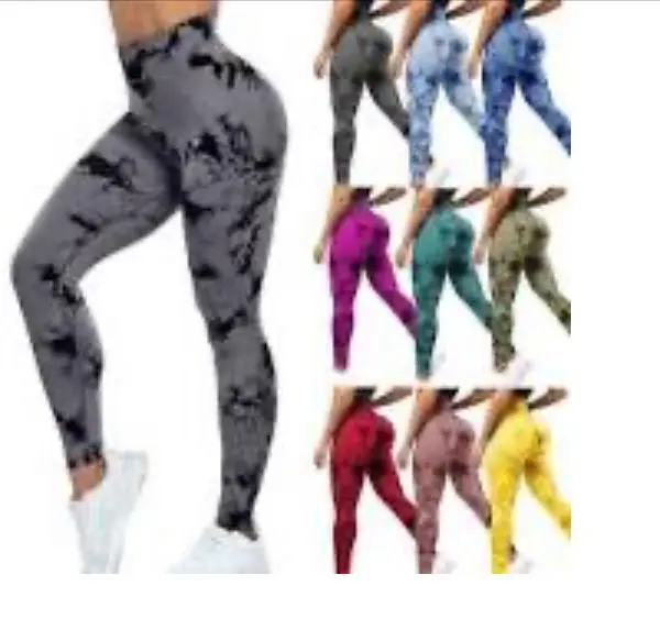 Tie Dye Pattern Print Women Workout Gym Fitness Leggings One Size Fits All Breathable Lightweight Soft Quick Dry Figure Shaping Sculpts High Waist Tummy Control Yoga Gym Running Athleisure Leggings