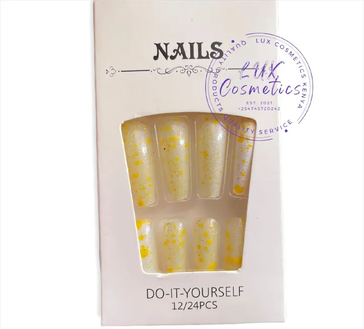 24 pcs Floral Long Luxury Press On Ballerina Coffin Nails Acrylic Stickons + Application Glue (1 Pack) Long Luxury Press On Ballerina Coffin Nails Acrylic Stickons Pressons False Faux Manicure Nails