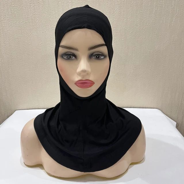 1 Women Balaclava Ninja Under Hijab Cap bonnet AMAL Muslim Ninja Hijab, Under Scarf Full Neck Cover, Caps Under Scarf, Head Neck Cover Adjustable Stretchy One Size Fits All Soft Cotton Stretch Viscose