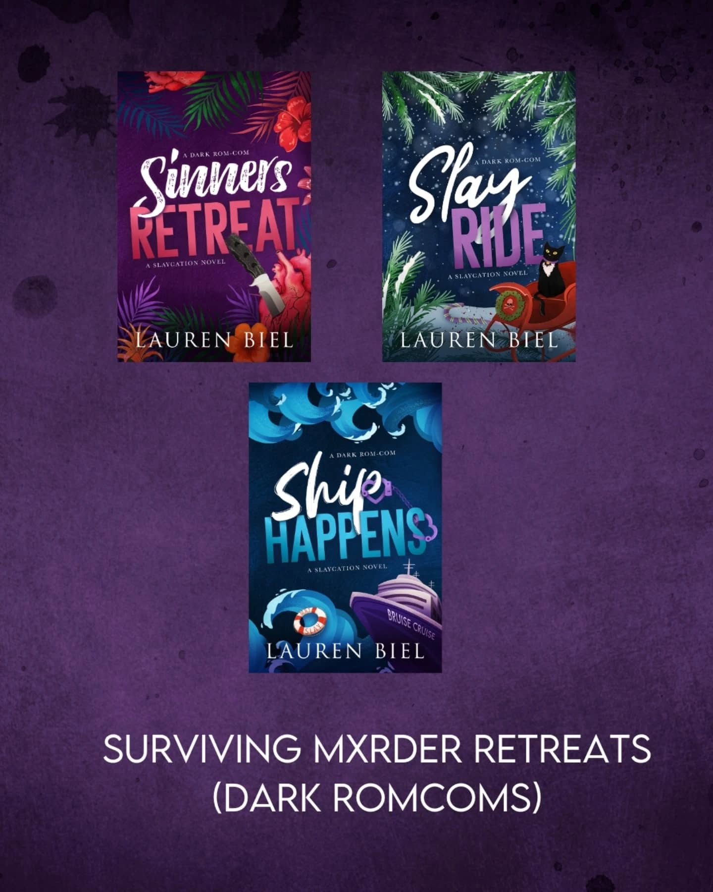 "Deadly Getaways: The Dark Romance Set Of 3 Books by Lauren Biel"