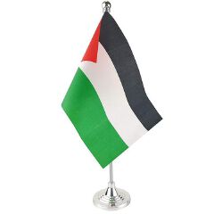Detachable Palestine Flag With Stand And Base – Table Top – Size: 4 inch X 6 inch (10 cm X 15cm)