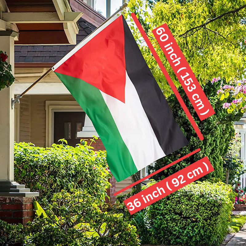 Beautiful Palestine Very Big Flag – 36 inch By 60 inch ( 92 cm x 153 cm ) – High Quality Durable Material