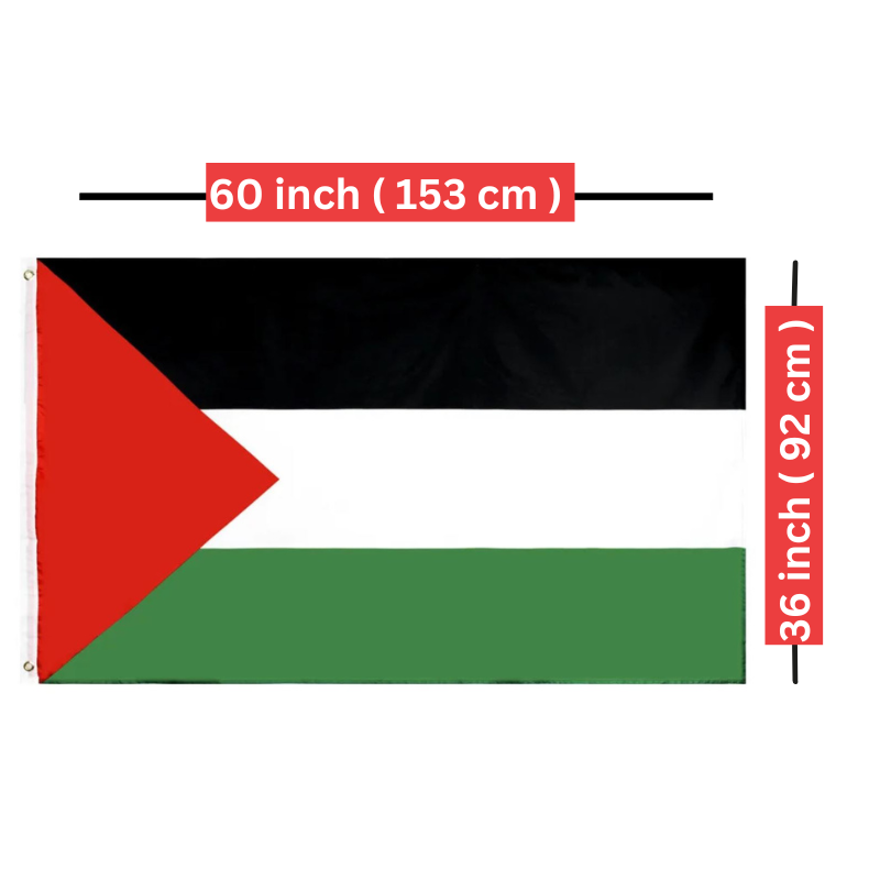 Beautiful Palestine Very Big Flag – 36 inch By 60 inch ( 92 cm x 153 cm ) – High Quality Durable Material