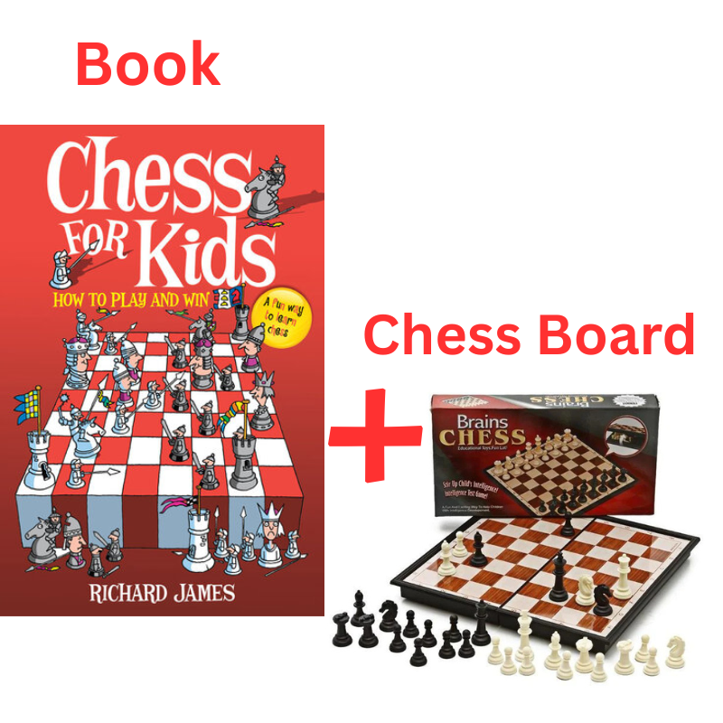 Chess for Kids: How to Play and Win Book By Richard James + Chess Board