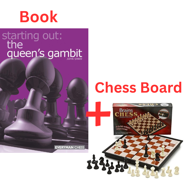 Starting Out: The Queen's Gambit Book By John Shaw + Chess Board