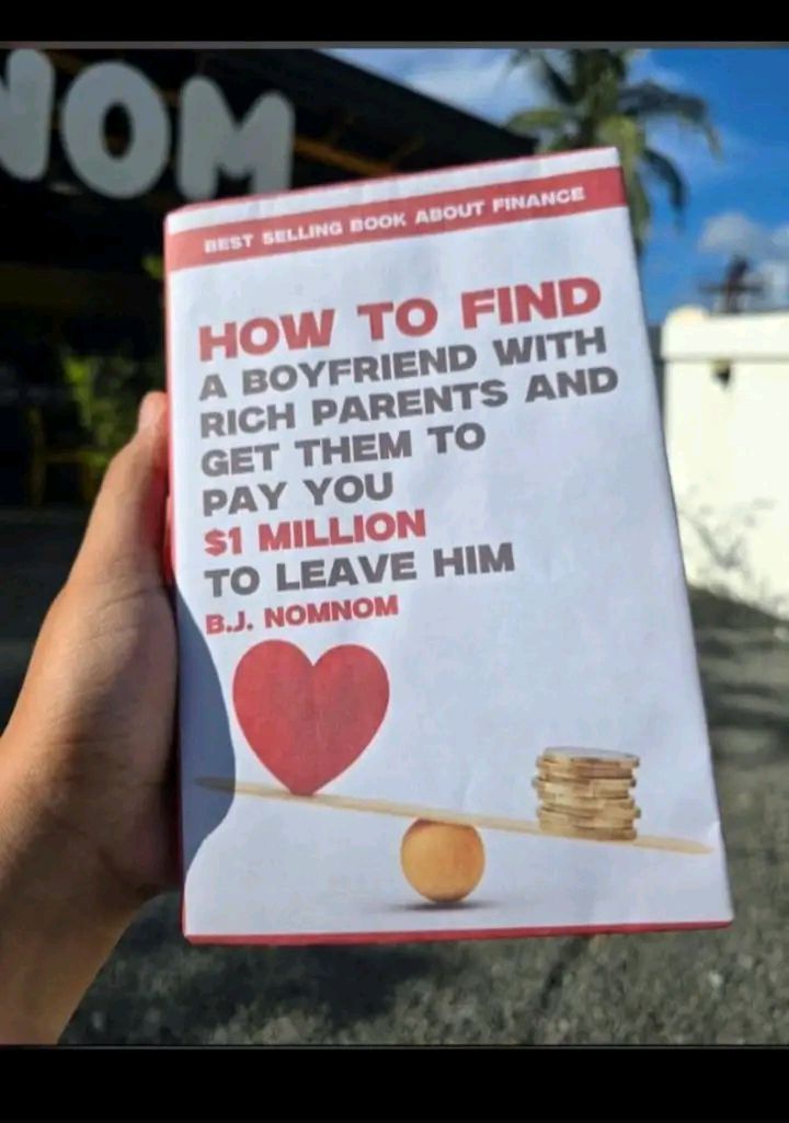 "How to Find a Boyfriend with Rich Parents and Get Them to Pay You $1 Million to Leave Him" Book By B.J. NOMNOM