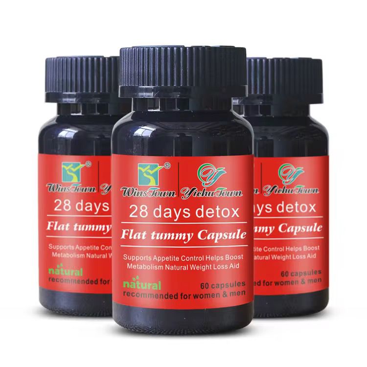 28 Days Detox Flat Tummy Capsules Supports Detoxification, Burns Belly Fat, Aids Weight Loss, Boosts Energy, Natural Herbal Ingredients
