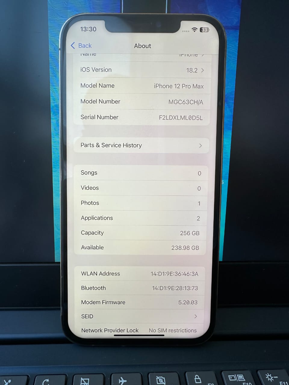 Apple iPhone 12 Pro Max 256GB Smartphone Face Unlock 6.7 Inch + 5G  Phone.