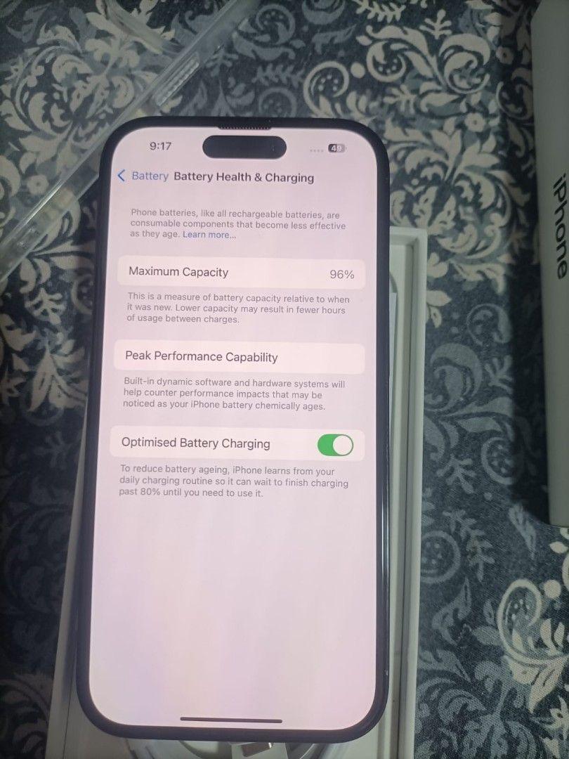 Apple Iphone 14 Promax 1TB smartphone largest capacity purple for videos 4K Recording content creators
