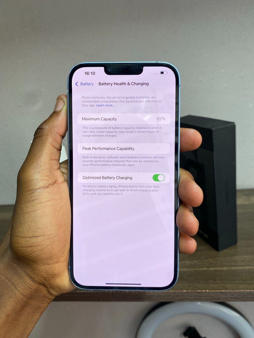IPHONE 14 PLUS: 6.7-INCH SUPER RETINA XDR DISPLAY •82% BATTERY HEALTH A15 BIONIC CHIP (5-CORE GPU) • PRO-LEVEL 12MP DUAL CAMERA WITH SENSOR-SHIFT OIS • ALL-DAY BATTERY LIFE • CERAMIC SHIELD