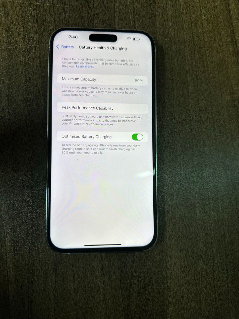 IPHONE 14 PRO MAX –128GB ROM 89% BATTERY HEALTH - WITH DISPLAY MESSAGE REDEFINING BRILLIANCE, GAME-CHANGING DYNAMIC ISLAND, CINEMATIC 48MP PHOTOGRAPHY, & NEXT-LEVEL POWER
