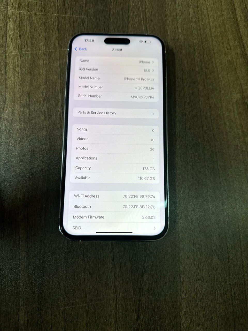 IPHONE 14 PRO MAX –128GB ROM 89% BATTERY HEALTH - WITH DISPLAY MESSAGE REDEFINING BRILLIANCE, GAME-CHANGING DYNAMIC ISLAND, CINEMATIC 48MP PHOTOGRAPHY, & NEXT-LEVEL POWER