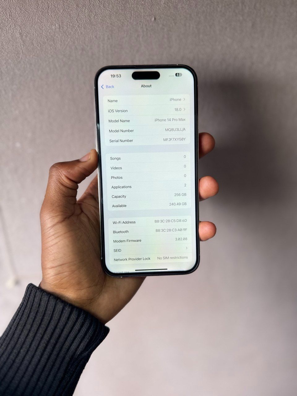 Brand New Condition iPhone 14 Pro Max - 100% Original Battery Health, Factory Unlocked, Pristine Display, All Features Working Perfectly.