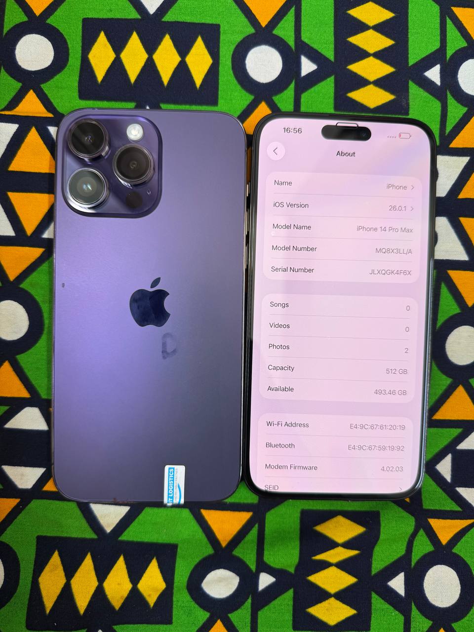 IPHONE 14 PRO MAX CLEAN UNIT 512 GB FEATURES A 6.7 INCH OLED DISPLAY A16 BIONIC CHIP 48MP CAMERA DYNAMIC ISLAND PREMIUM BUILD STRONG BATTERY LIFE AND PRO PERFORMANCE WITH APPLE DESIGN.