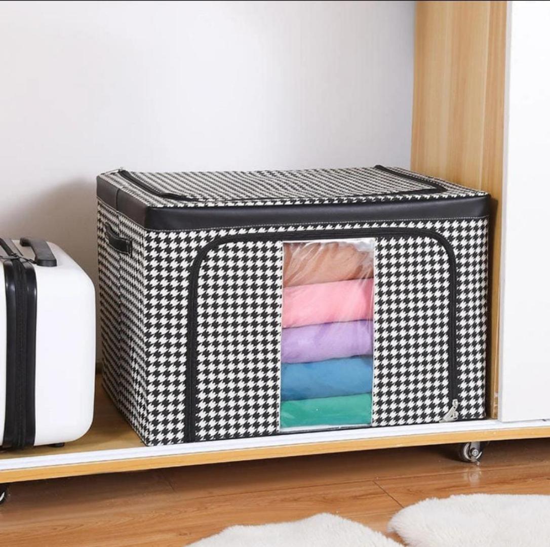 Quilt Duvet/Closet Organizer checked Material: Non Wooven Fabric Comes a set of 3pcs ✅Size: 55*40*25cm ✅ 60*45*25cm ✅65*50*30cm
