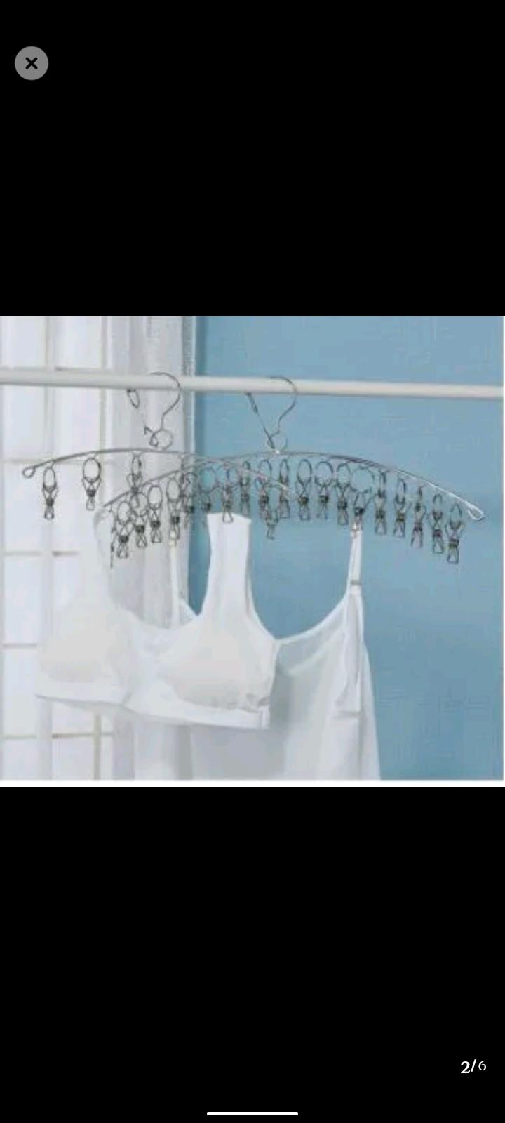 LARGE Pegs Stainless Steel Hanger Sock Hanger Drying Rack with Pegs Stainless Steel Laundry Dryer Rack Windproof Clothes Washing Line for Baby Clothes, Underwear, Gloves, Bras