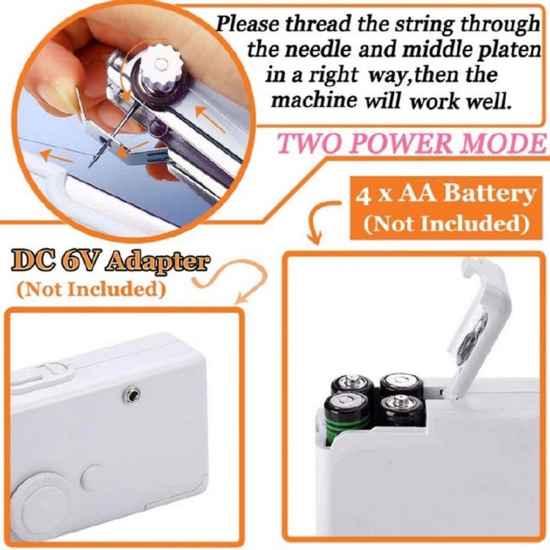 Portable Sewing Machine Mini Household Items Handheld Stitching Sew Handy StiTch Needles Work