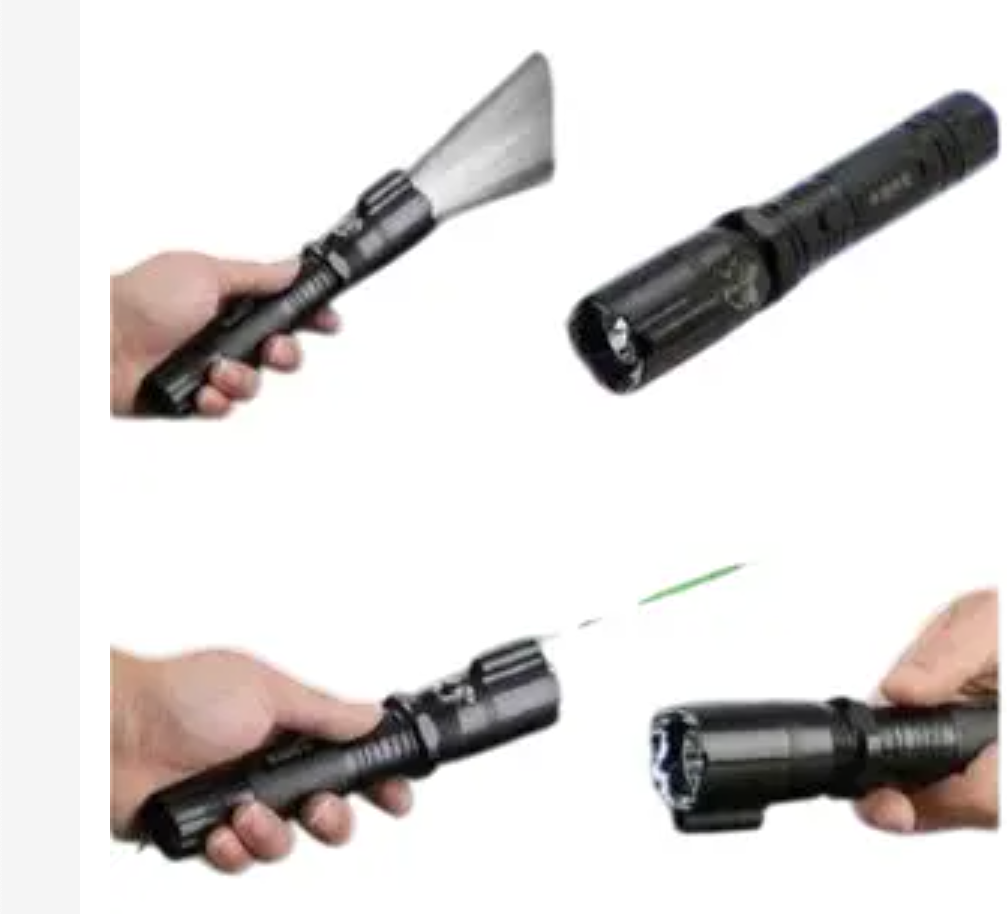 Powerful 3-in-1 Shock Flashlight with Laser Pointer & Self-Defense Torch – 288 Type, High-Intensity Stun Gun, Ultra-Bright LED, and Precision Laser for Security & Outdoor Protection