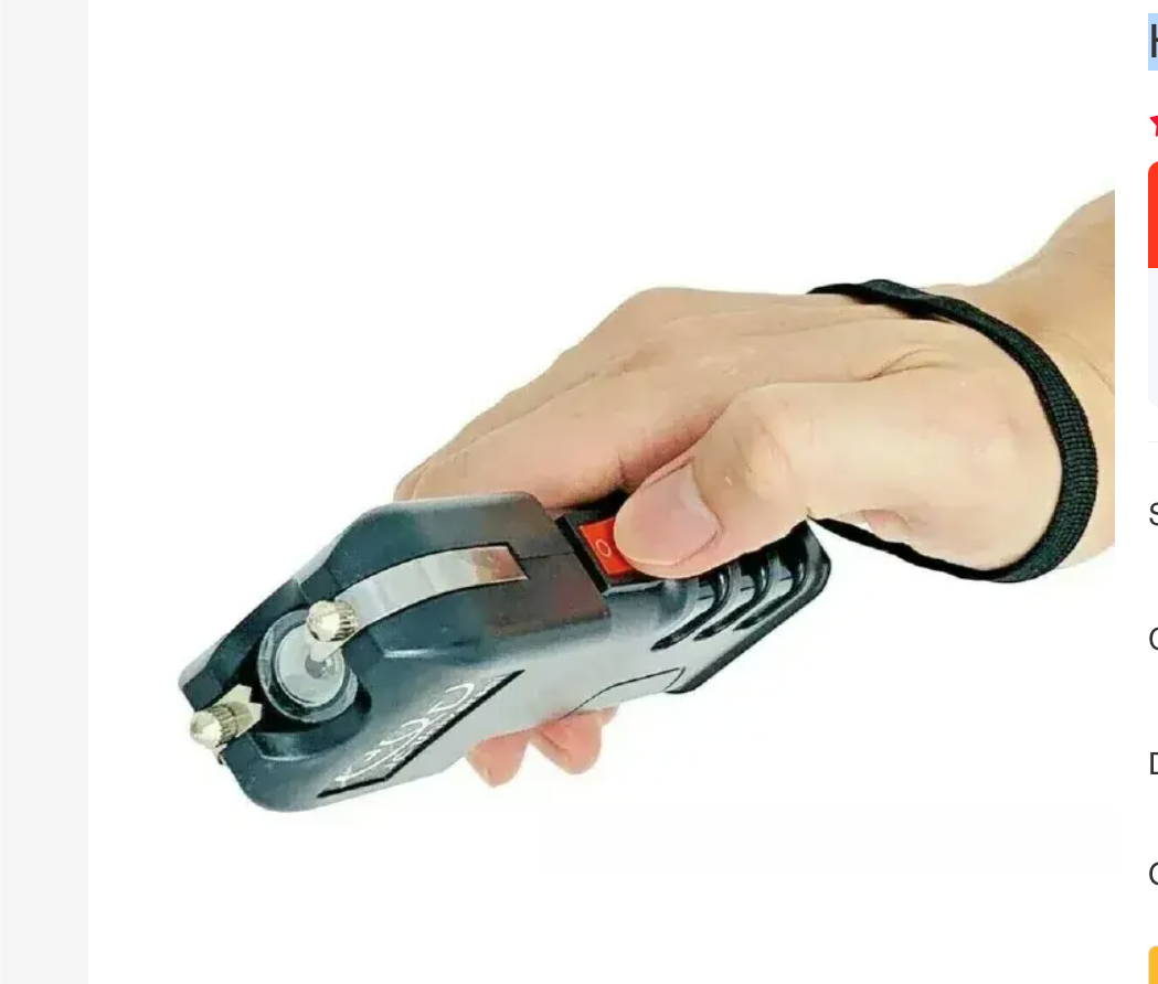 Heavy Duty Rechargeable with LED Stun Gun / Teaser with LED Flashlight