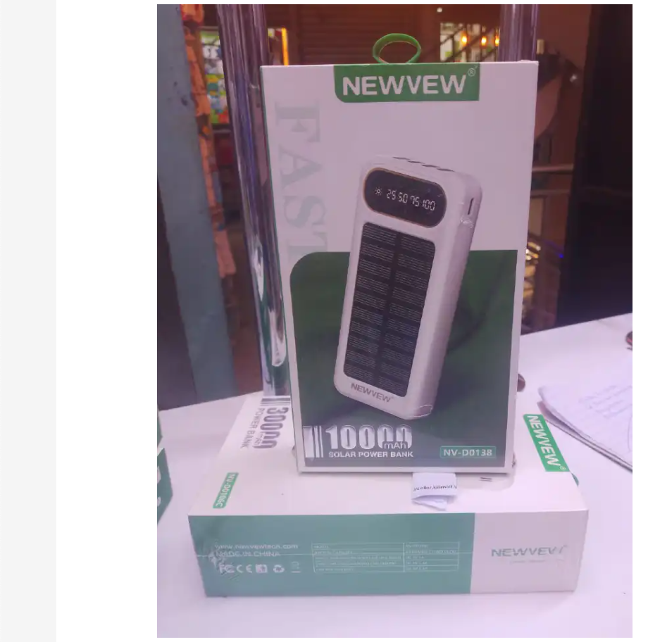 NEWVEW 10000mAh Solar Power Bank Portable Charger Fast Charging Rugged Outdoor Powerbank with Dual Input Solar Panel LED Light Emergency Backup Battery for Phone Laptop Travel Camping