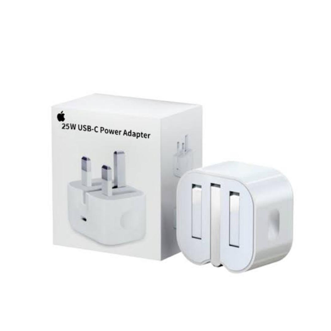 Apple 25W Original Fast Charger adapter For IPhone 11/12/13/ 14/14Pro/14 Max/ 14 Pro Max 15/15 Pro/ 15 Pro Max/ 16 Pro Max