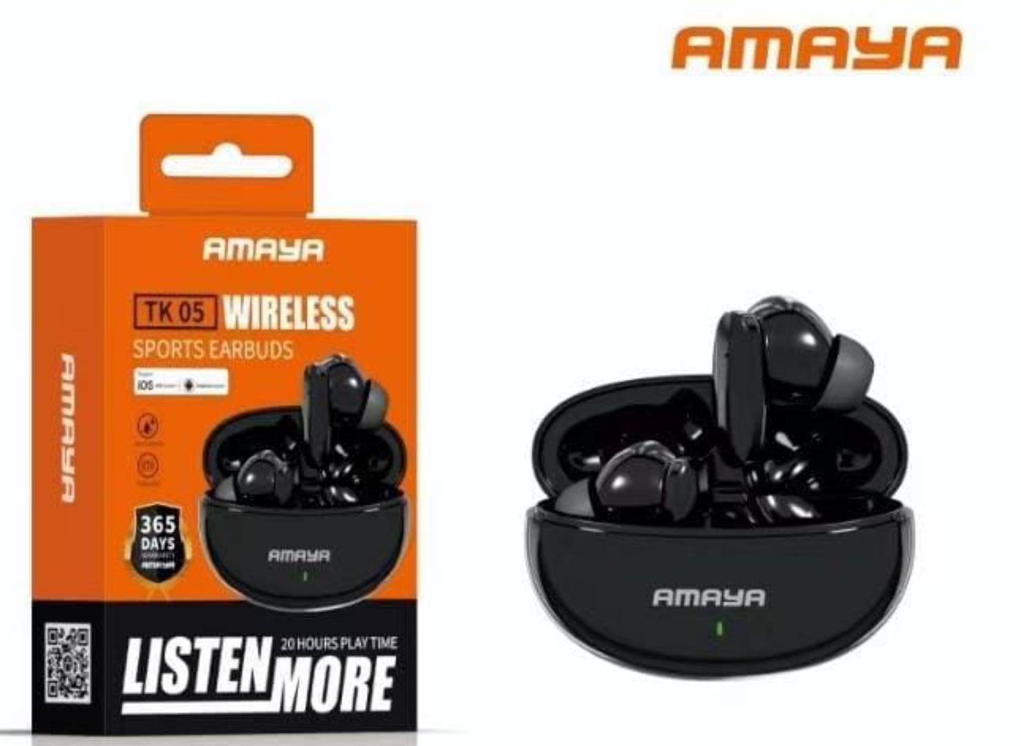 Amaya Bluetooth TK 05 Wireless Earbuds Touch Control With Active Noise Cancellation