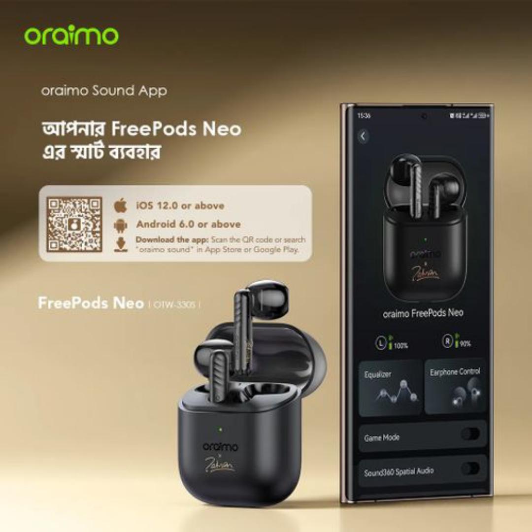 Oraimo OTW-330S FreePods Neo True Wireless Earbuds WITH 50HR PLAYTIME