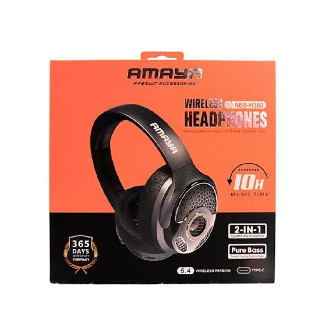 Amaya AEB-H380 wireless speaker headset with headphones 2 in 1