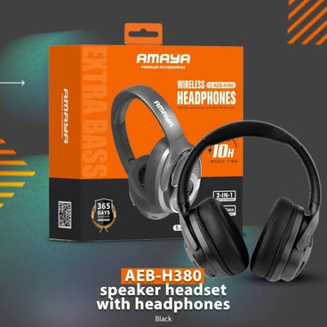 Amaya AEB-H380 wireless speaker headset with headphones 2 in 1