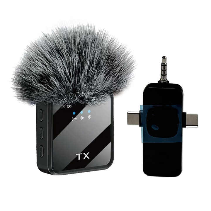 F11-2 Wireless Microphone 3 in 1 For Iphone ,Type C And Camera.