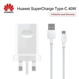 Huawei 40W SuperCharge 4.5A/5A Type-C Cable & Charger BUNDLE For Huawei P40 Pro, P30, P30 Pro, P20 Lite, Mate 30, Mate 20, Mate 20 Pro, Mate 10, Mate 10 Pro, Mate 9, Mate 9 Porsche Design, Nova 5T, No