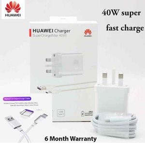 Huawei 40W SuperCharge 4.5A/5A Type-C Cable & Charger BUNDLE For Huawei P40 Pro, P30, P30 Pro, P20 Lite, Mate 30, Mate 20, Mate 20 Pro, Mate 10, Mate 10 Pro, Mate 9, Mate 9 Porsche Design, Nova 5T, No