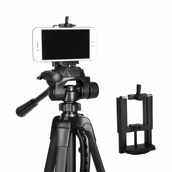 Professional WF-3520 Black Tripod Stand for Camera & Camcorder Mobile Phone & Video with Handle Head & Tripe Extensor Para Foto