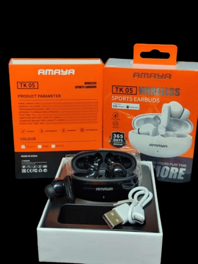 Amaya Bluetooth TK 05 Wireless Earbuds Touch Control With Active Noise Cancellation