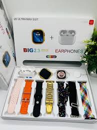10 in 1 smart watch with seven straps, pods and charging cable