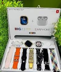 10 in 1 smart watch with seven straps, pods and charging cable