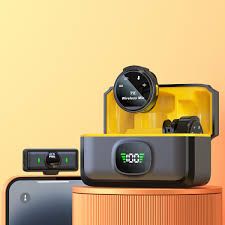 Wireless Lavalier Lapel Microphone With Magnetic Clip And Charging Case USB-C Noise Cancelling 50H Battery