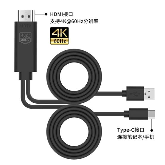 Usb C To Hdmi Cable 1.8M 4K For Monitor,Hdmi To Usb C Adapter For Type C devices