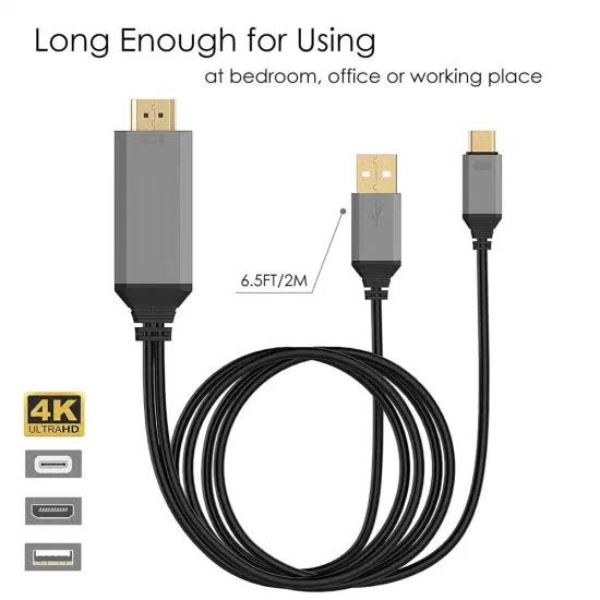 Usb C To Hdmi Cable 1.8M 4K For Monitor,Hdmi To Usb C Adapter For Type C devices