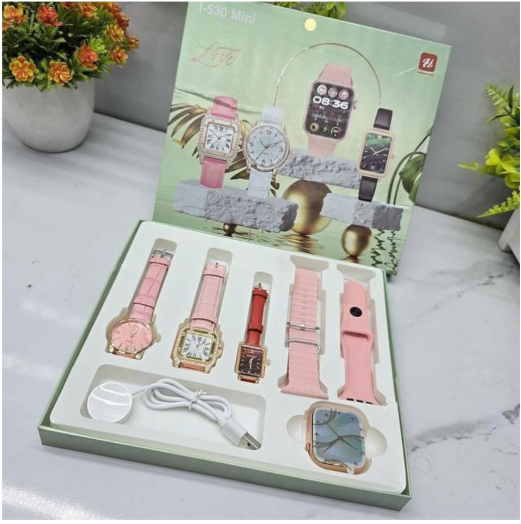 I-530 Mini Series 10 45Mm Reloj Montre Connected Smart Watch Smartwatch I530 With 2 Straps and 3 Ladies Watche