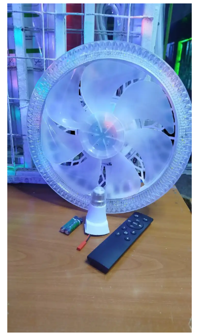 Bulb fan Ceiling fan , fan light , remote controlled , fan bulb ,warm and cold light dimmable kindly watch video below