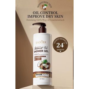 SADOER COCONUT Oil Shower gel that MOISTURIZE SKIN, TENDER SMOOTH AND Improve skin dry dehydration problem balance water oil