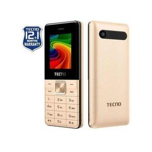 Tecno T 301, (Dual Sim). Button Phone, Torch, Memory Card Slot-Black