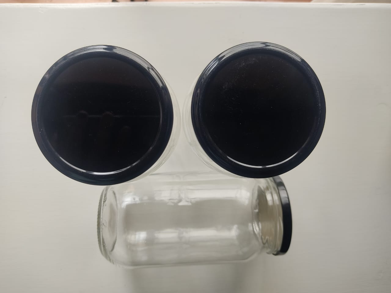 Glass Mason Jars with Silver Airtight Lids 1000ml Transparent for canning, Pick Jar, Storage of Ghee, Honey, Oil, Sugar, Tea, Coffee