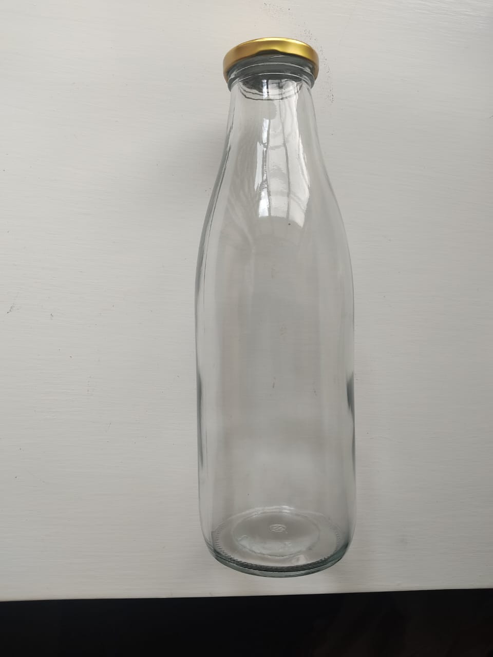 4 Beverage Glass bottle 1000ml Airtight for Fridge with Airtight Black Cap Best Suitable for Milk | Juice | Water | Shake| Canning| Perservation
