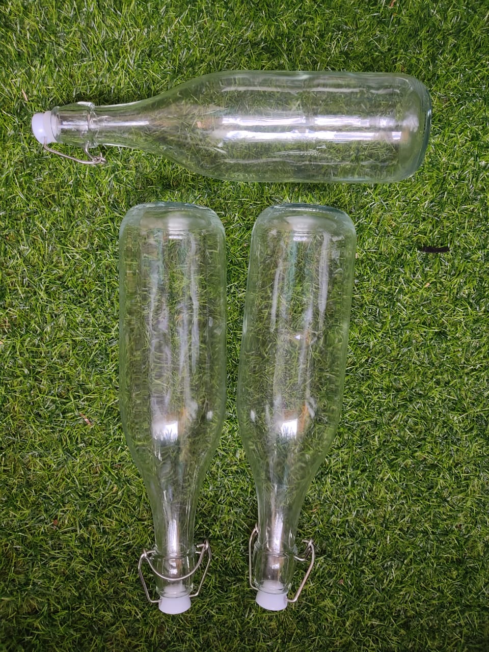 Flip Top 500 Ml Glass Bottle Round with Airtight Rubber & Leakproof Seal Flip Caps - Kombucha Bottles with Caps for Soda, Grolsch, Fermentation, Liquor, Wine