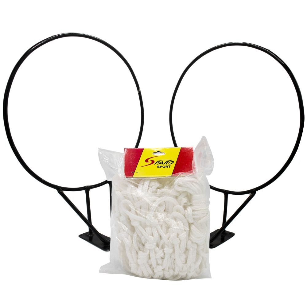 A Pair Of Professional Netball Rings 15" With Nets